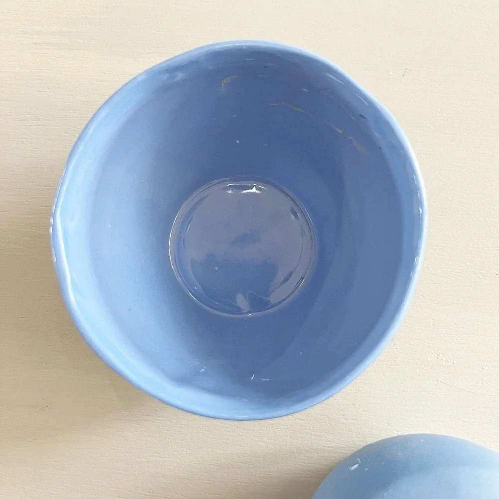 Vintage Wedgwood England Blue Jasperware Creamer and Sugar Bowl Set